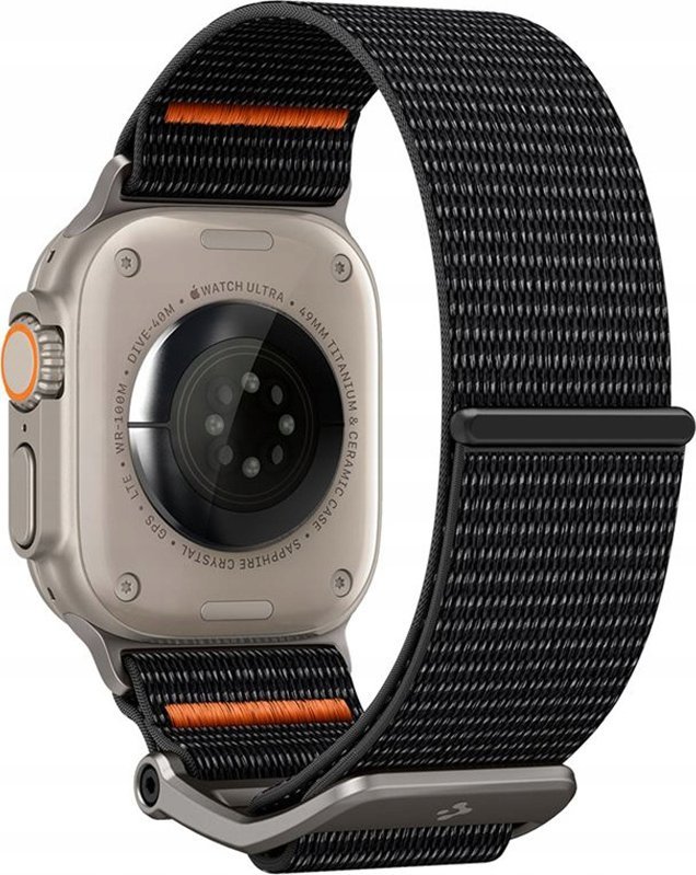 Rrip dore Spigen DuraPro Flex Ultra, për Apple Watch 49mm 45mm 44mm 42mm, najlon, i zi