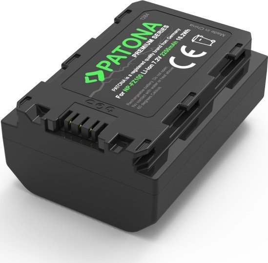 Батерија за камера PATONA Pro, замена за Sony NP-FZ100, 2040mAh Li-Ion, црна