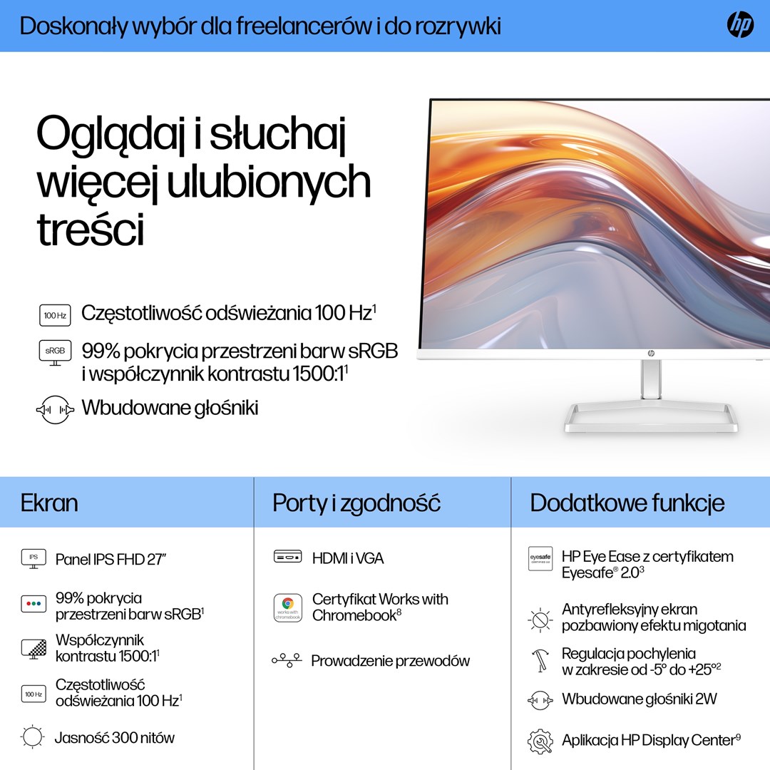 Monitor HP Series 5, 27", 1920 x 1080, 100 Hz, i argjendtë