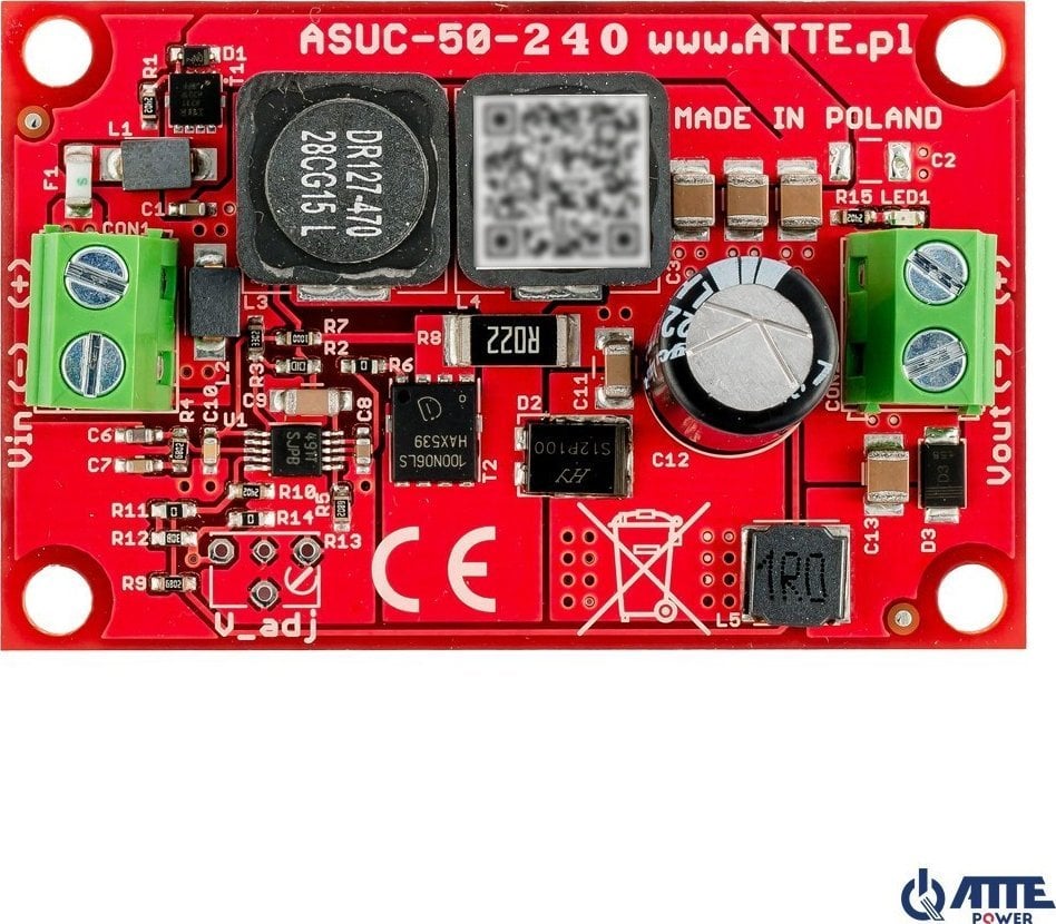 Modul konvertues DC DC Atte ASUC-50-240-OF, step up 12V në 24V, për instalim të brendshëm