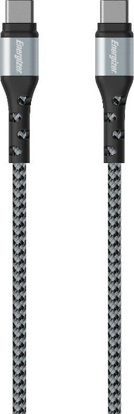 Kабел УСБ Енергизер УСБ Ц во УСБ Ц C521CKSL, 2 m, најлон, сребрена