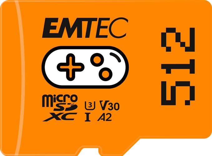 Kartë memorie Emtec ECMSDM512GXCU3G Gaming, microSD 512GB, UHS-I U3 V30, e zezë