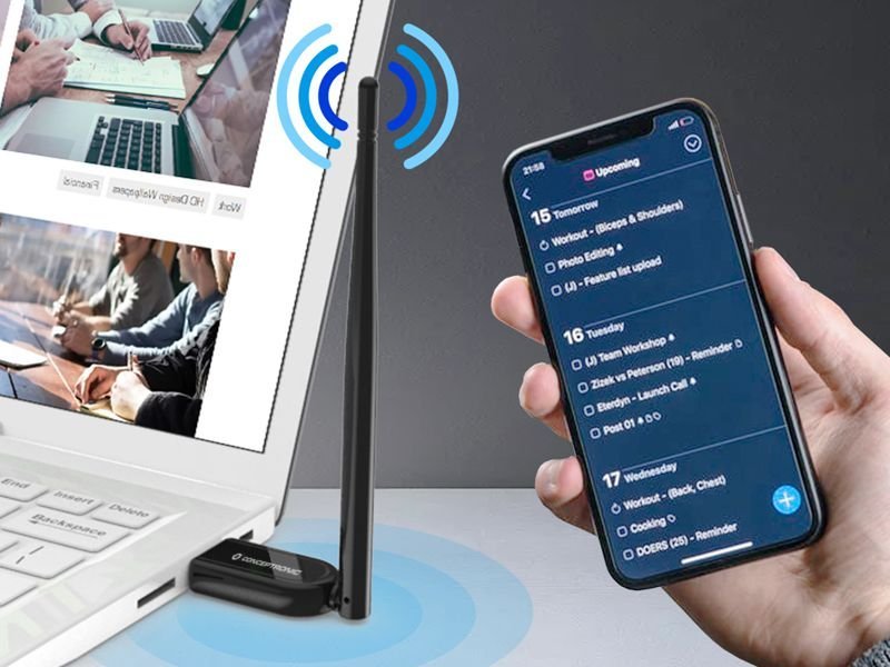 Блутут адаптер Концептроник ABBY, УСБ, Блутут 5.1, надворешна антена