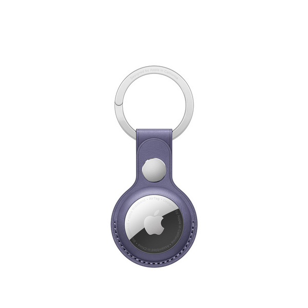 Apple AirTag Leather Key Ring, Wisteria