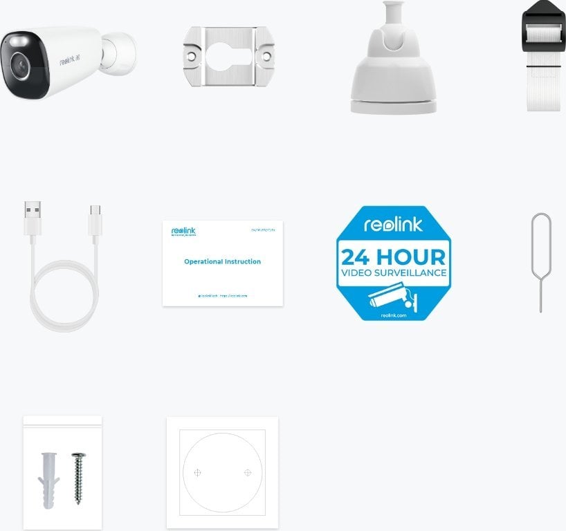 Kamerë IP Reolink Argus B360, 4K, WiFi 2.4 5 GHz, e bardhë