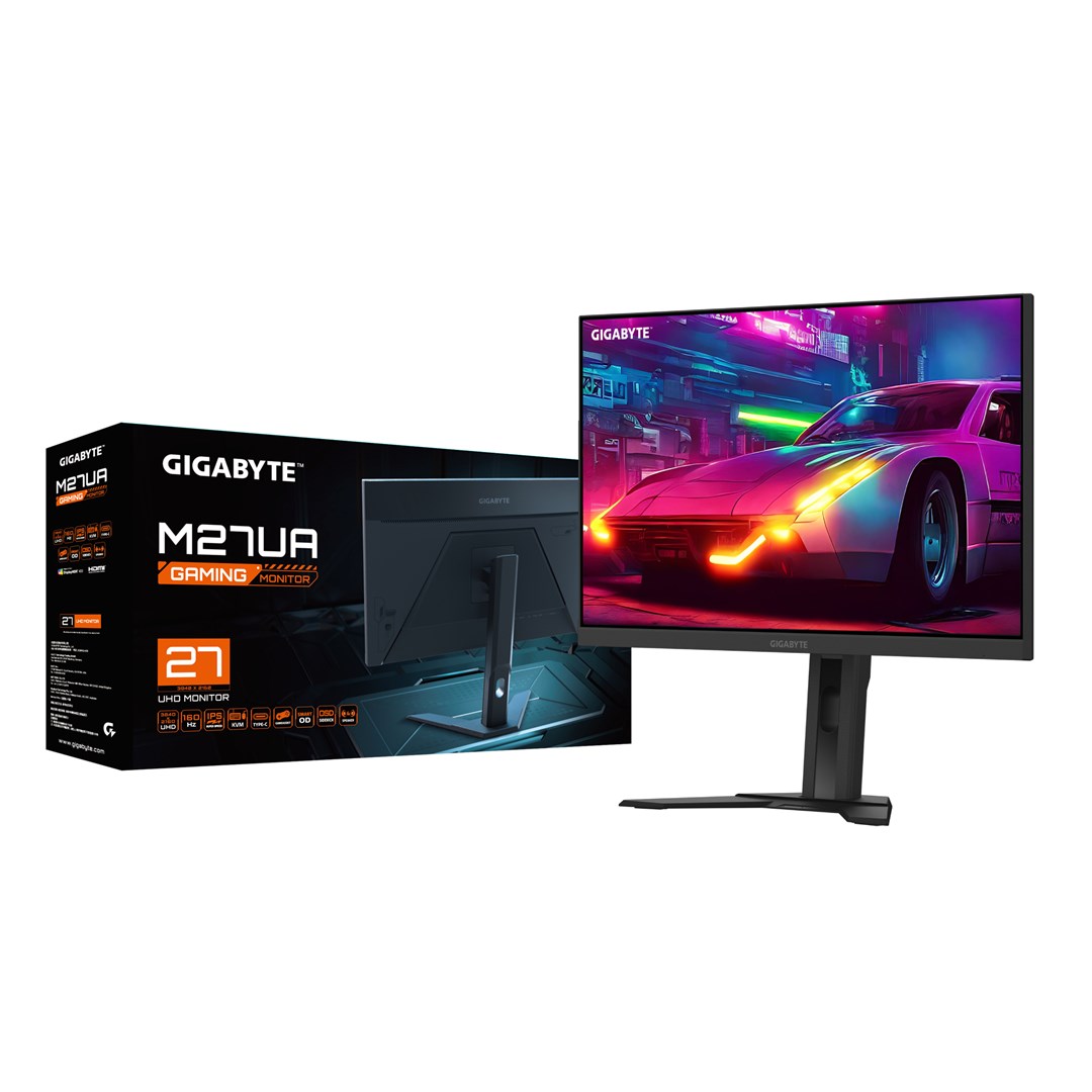 Монитор GIGABYTE M27UA, 27", 3840 × 2160 (4K UHD), 160 Hz, 1 ms MPRT, црн