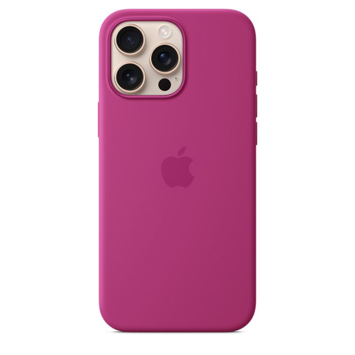 Apple iPhone 16 Pro Max Silicone Case with MagSafe, Fuchsia (Seasonal)