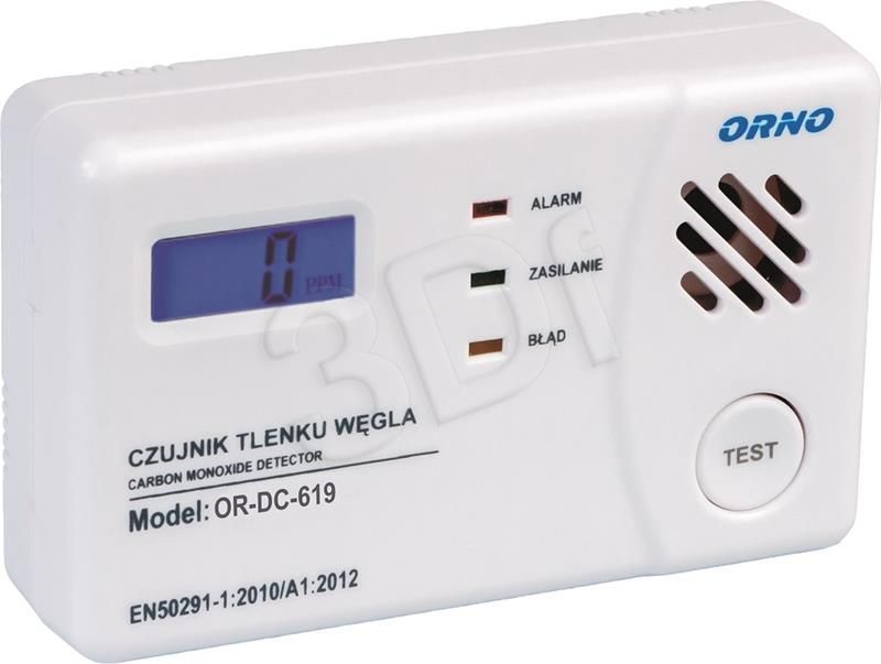 Detektor i monoksidit të karbonit Orno, i bardhë