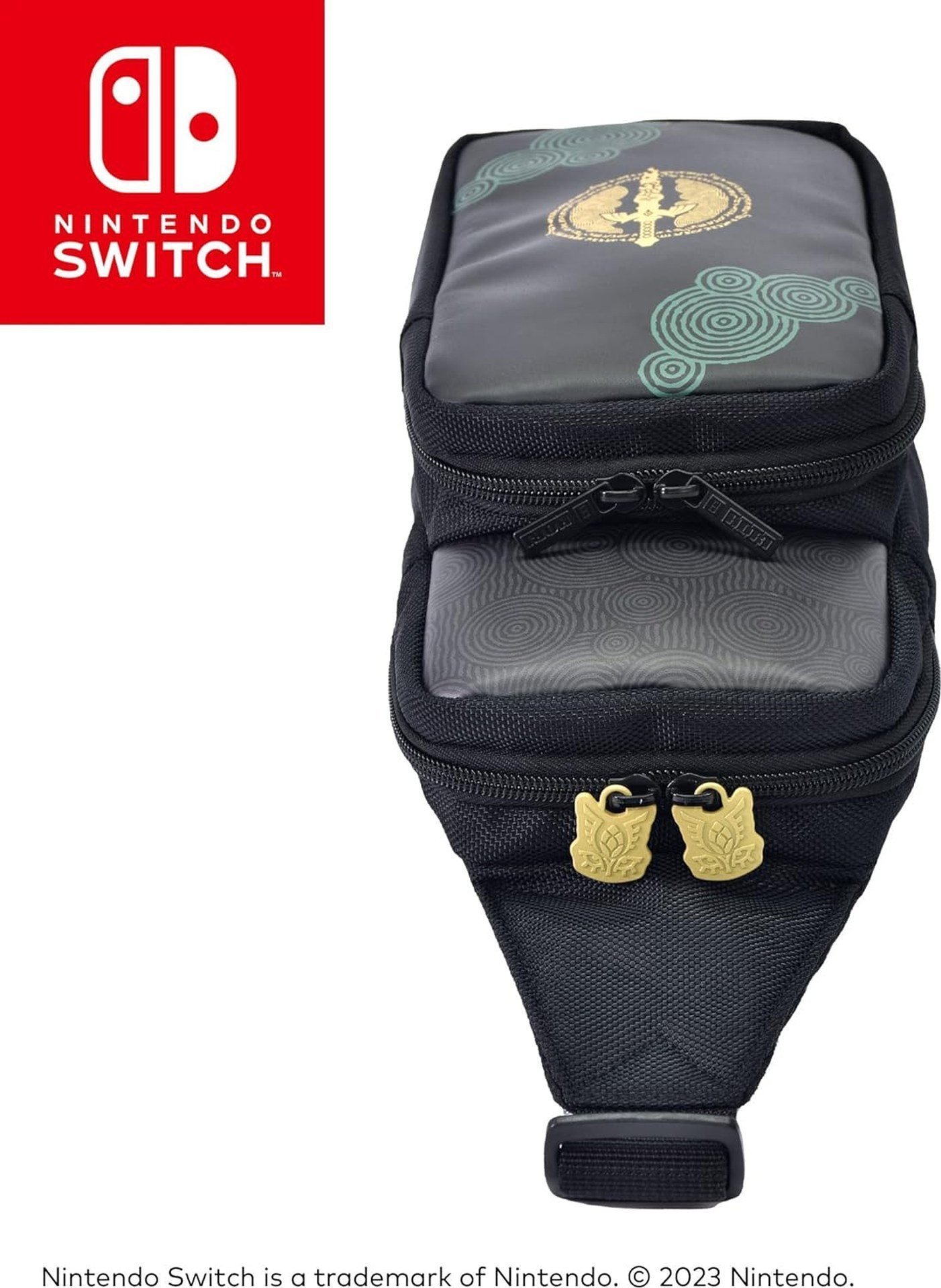 Çantë shpine Hori Switch Shoulder Backpack Zelda Tears of the Kingdom, për Nintendo Switch, me rrip shpatulle, shumëngjyrëshe