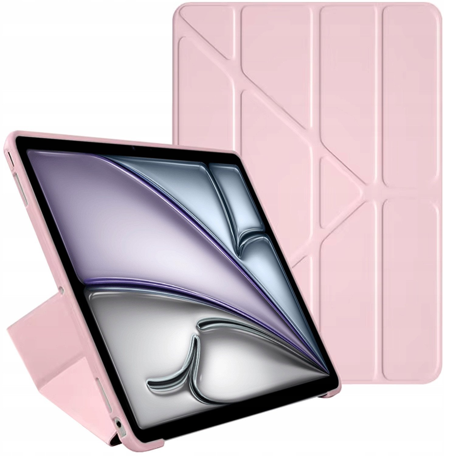 Këllëf trifold për tablet Apple iPad Pro 11 Gen 5 2024, funksion sleep wake, rozë gold