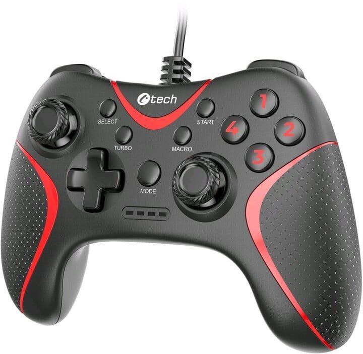 Gamepad C-Tech Theon, me kabllo USB, dridhje, i zi