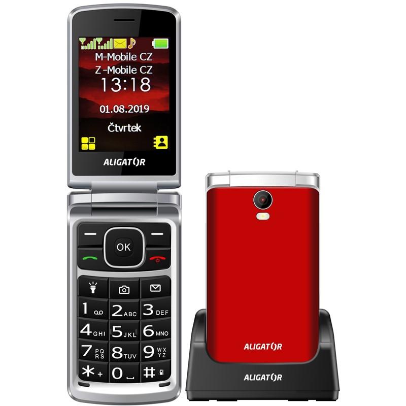 Telefoni Aligator V710 Senior, Dual SIM, 2.8", i kuq
