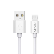 Kabllo Savio, USB A / Micro-USB, 3 m, e bardhë