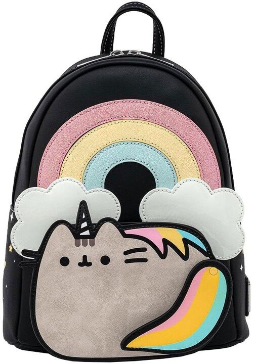 Çantë shpine Pusheen - Rainbow Unicorn, e zezë