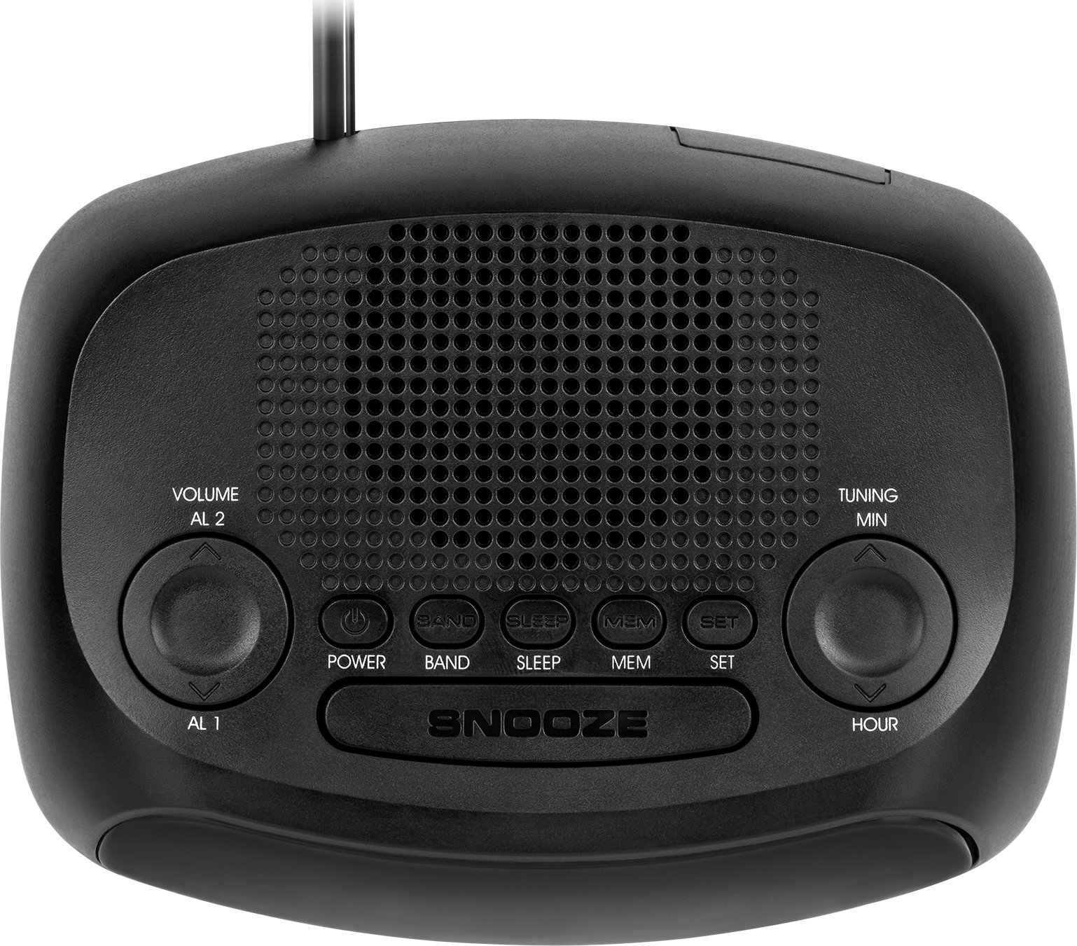 Radio orë Kruger&amp;Matz KM 824, 20 stacione, dy alarme, e zezë