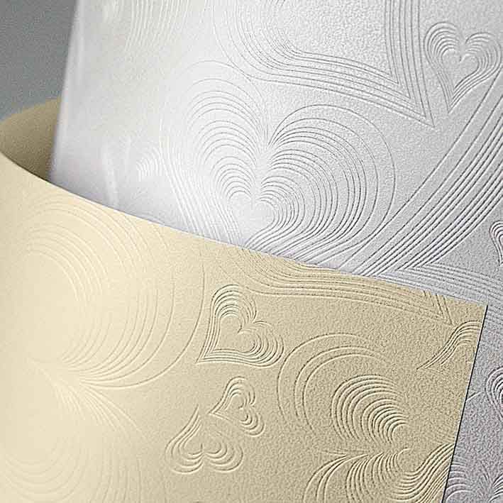 Letër dekorative Argo LOVE A4, 220g, 20 fletë, krem