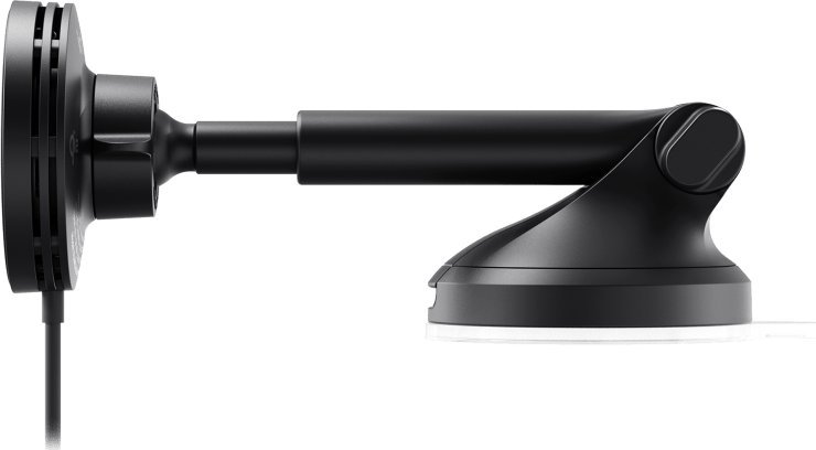 Mbajtëse telefoni për makinë IOttie Velox Mini Qi2, karikim wireless 15W, montim në xham dhe pult, e zezë