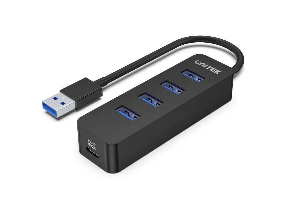 Qendër USB Unitek H1117A, 4x USB-A 3.1, 10W, Aktive, e zezë