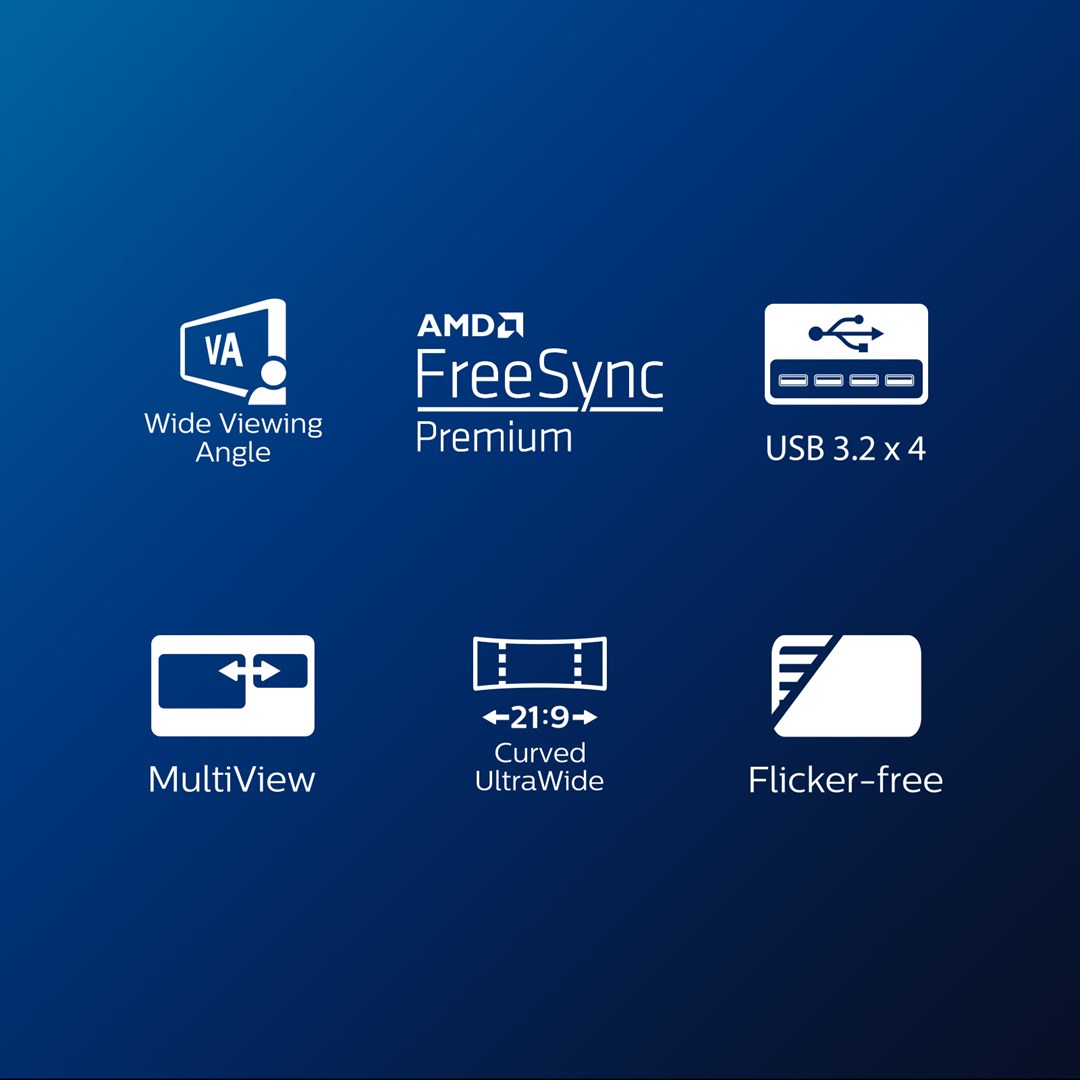 Monitor Philips E Line 346E2CUAE/00, 34", WQHD+ LCD, i zi