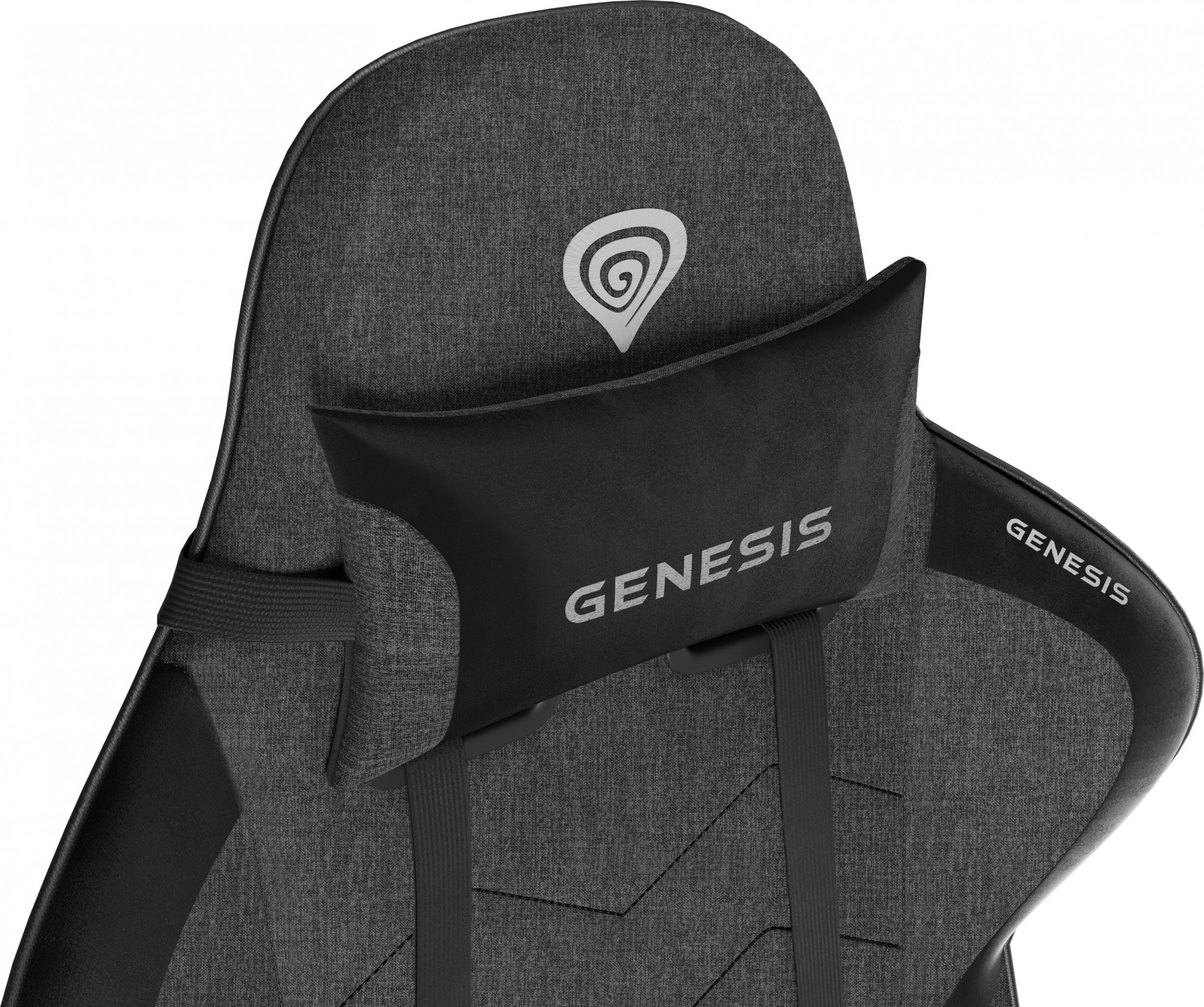 Гејминг столица Genesis Nitro 550 G2, ергономска, со перничиња за половината и вратот, сива