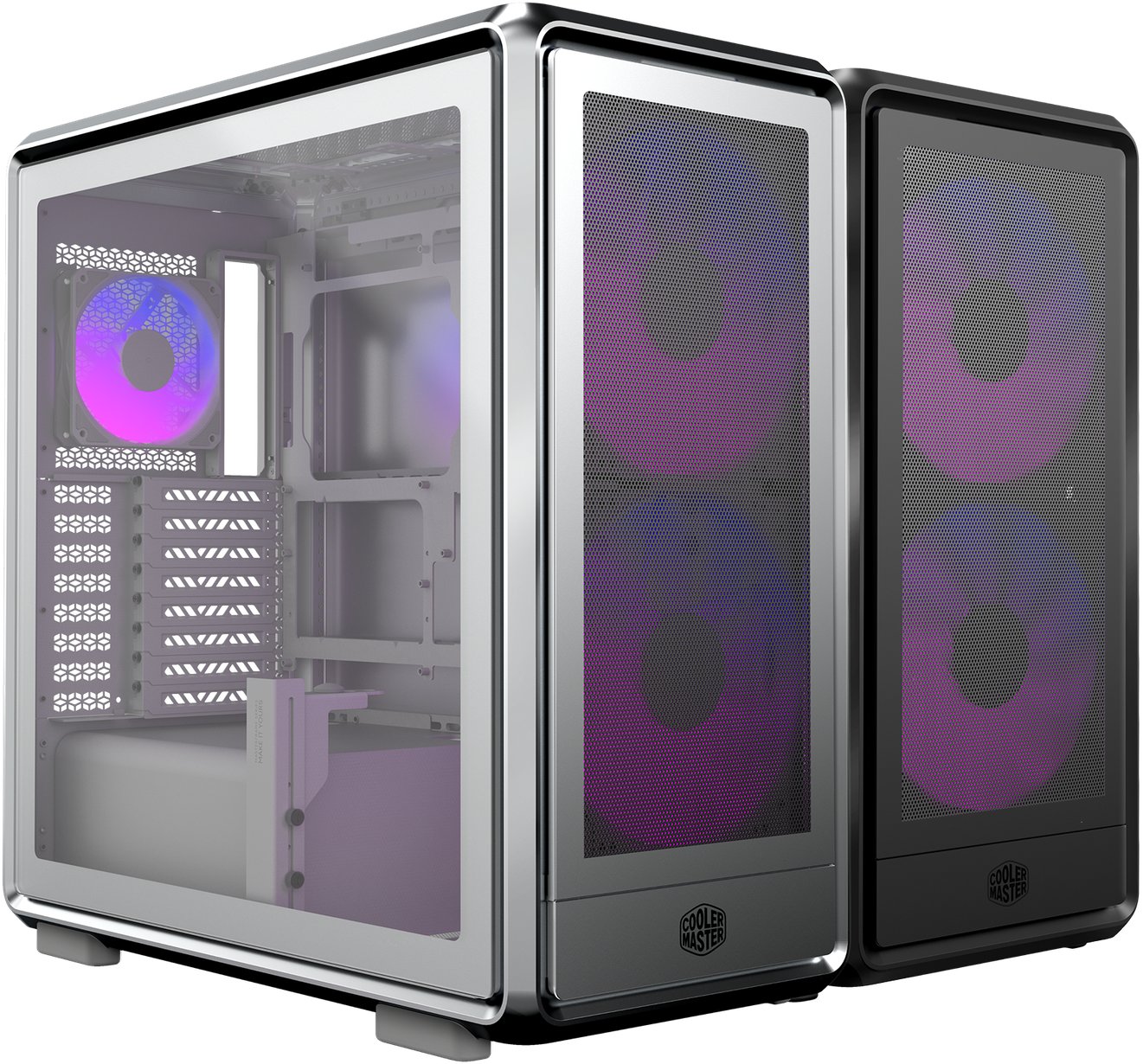 Kase kompjuteri Cooler Master Masterframe 600 Mesh, mid tower, open frame, argjendtë
