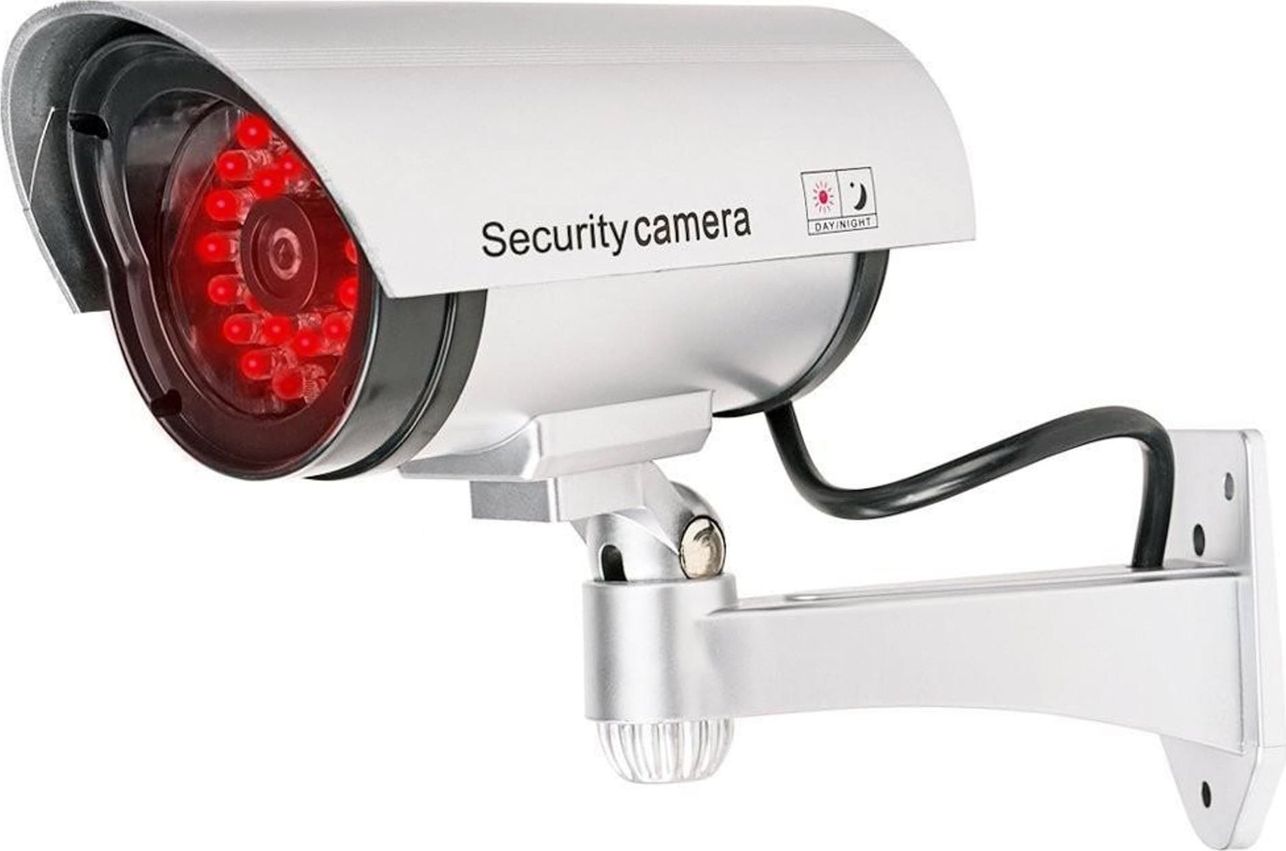 Kamerë dummy tubolare Silver AT-2B-S, 30 LED, argjendtë