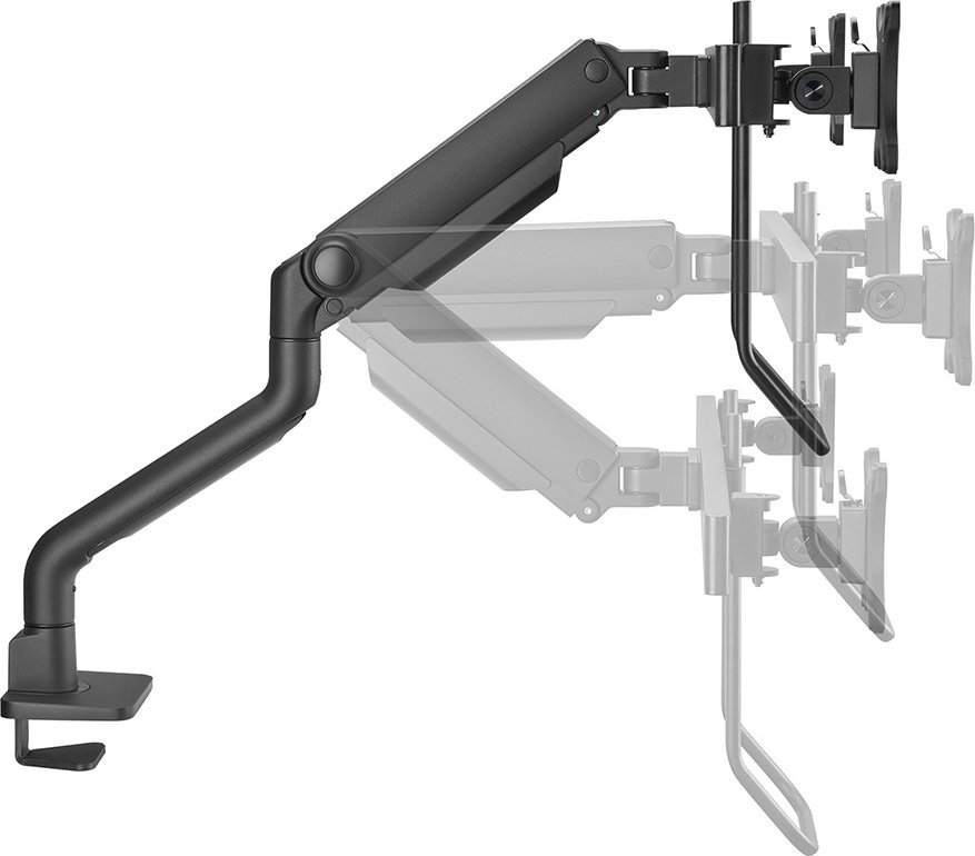 Mbajtëse tavoline për 2 monitorë Neomounts DS75S-950BL2, 17" 27", VESA 75x75 100x100, e zezë