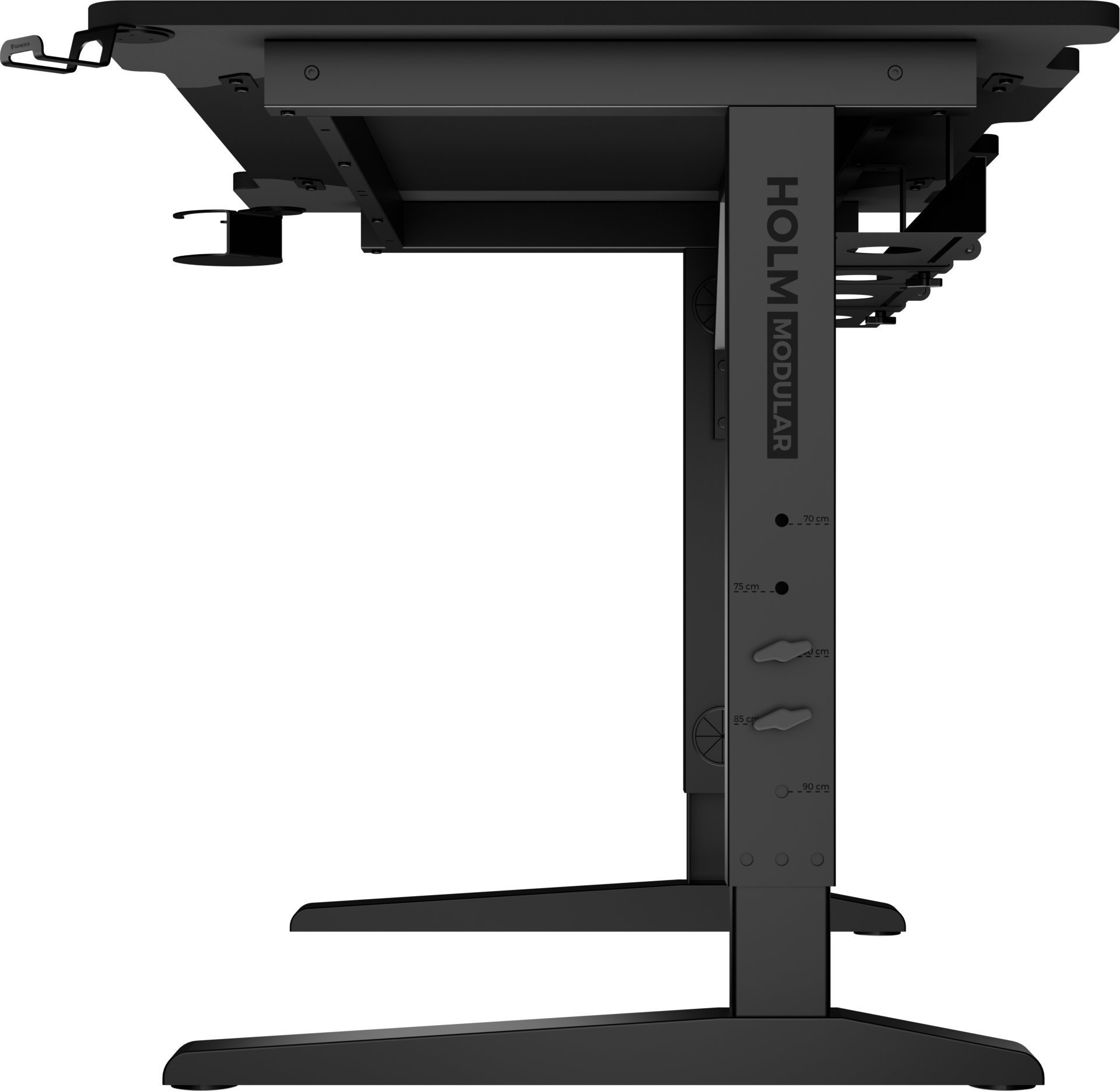 Tavolinë gaming Genesis Holm Modular 120, 120cm, ndriçim RGB, e zezë