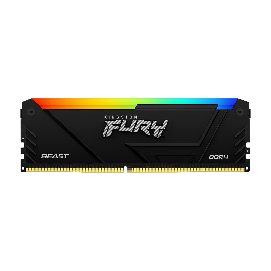 Memorie Kingston Fury Beast RGB, 8GB, DDR4, 3200MHz, CL16, e zezë