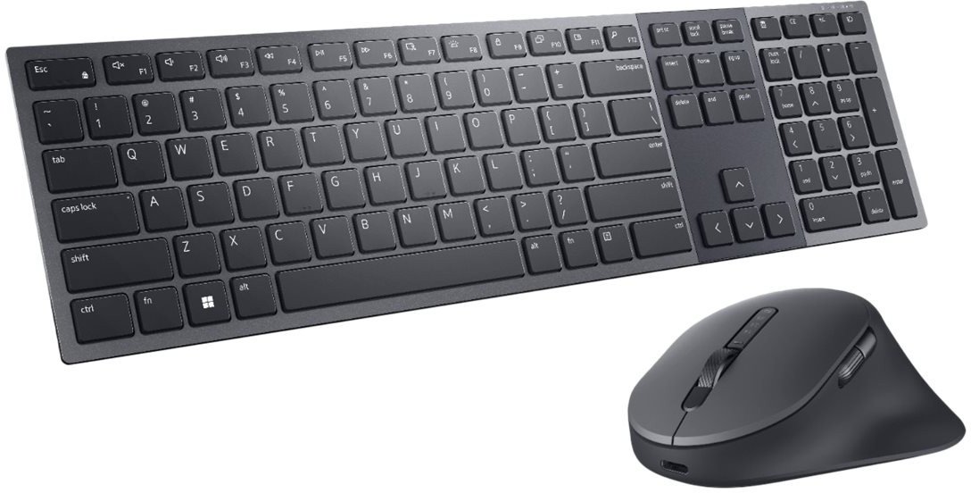 Set tastiere dhe mi DELL KM900, RF wireless dhe Bluetooth, QWERTZ, grafit
