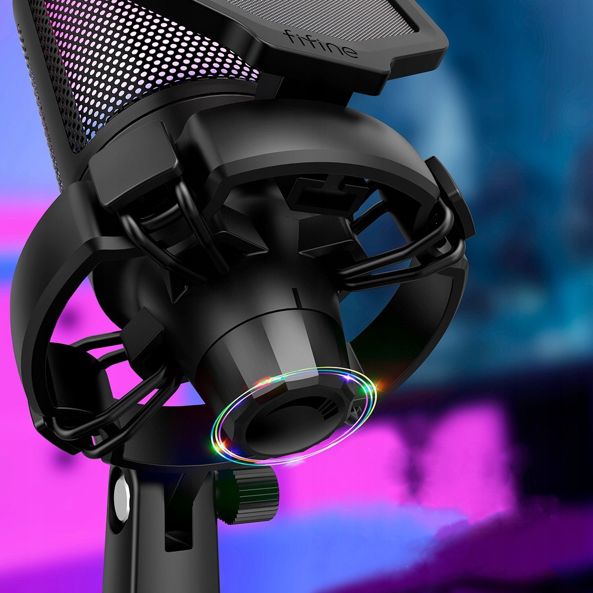 Mikrofon kondensator Fifine A6 Studio AmpliGame, USB, RGB, i zi