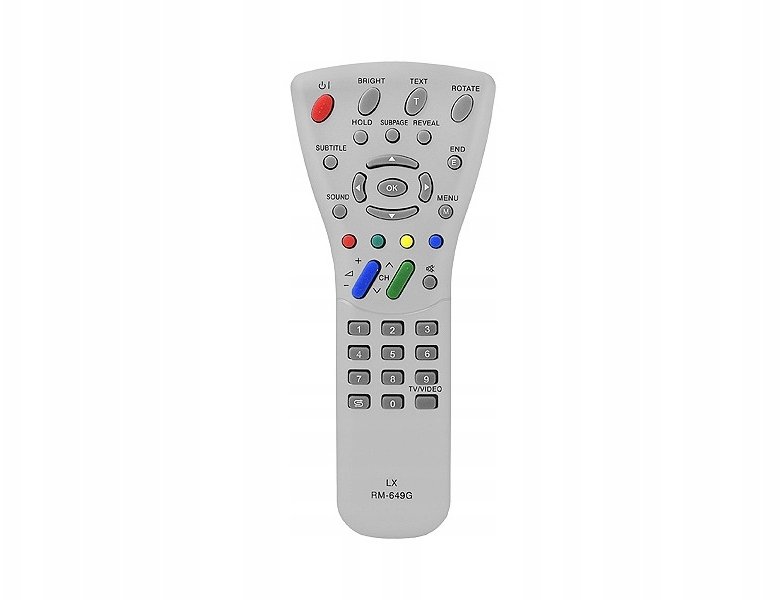 Pilot universal Sharp për TV, rreze 8 m, bateri AAA, i zi