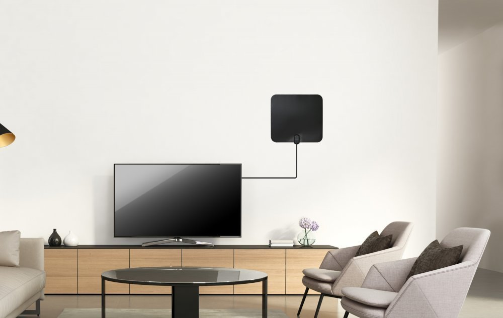 Внатрешна антена Еvolveo Antenna Xany 2C LTE, LTE филтер, за дигитална и аналогна ТВ, црна