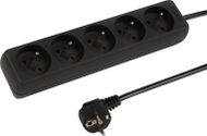 Електричен продолжен кабел Blow 98-745, 5 приклучоци со заземјување, 5m, црн