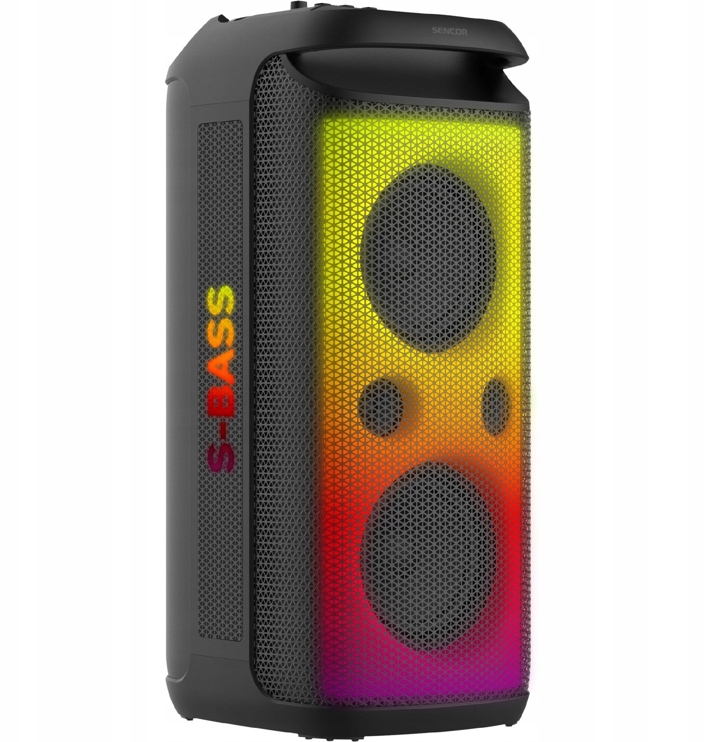 Kutë altoparlanti Bluetooth Sencor Partybox, 250W, karaoke, e zezë