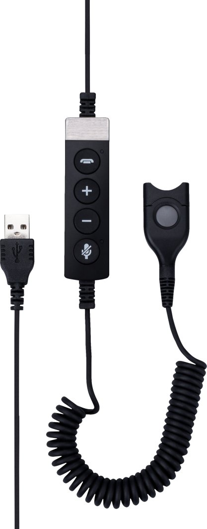 Kabllo adapter EPOS USB-A ED CC 01 MS, për kufje IMPACT, e zezë