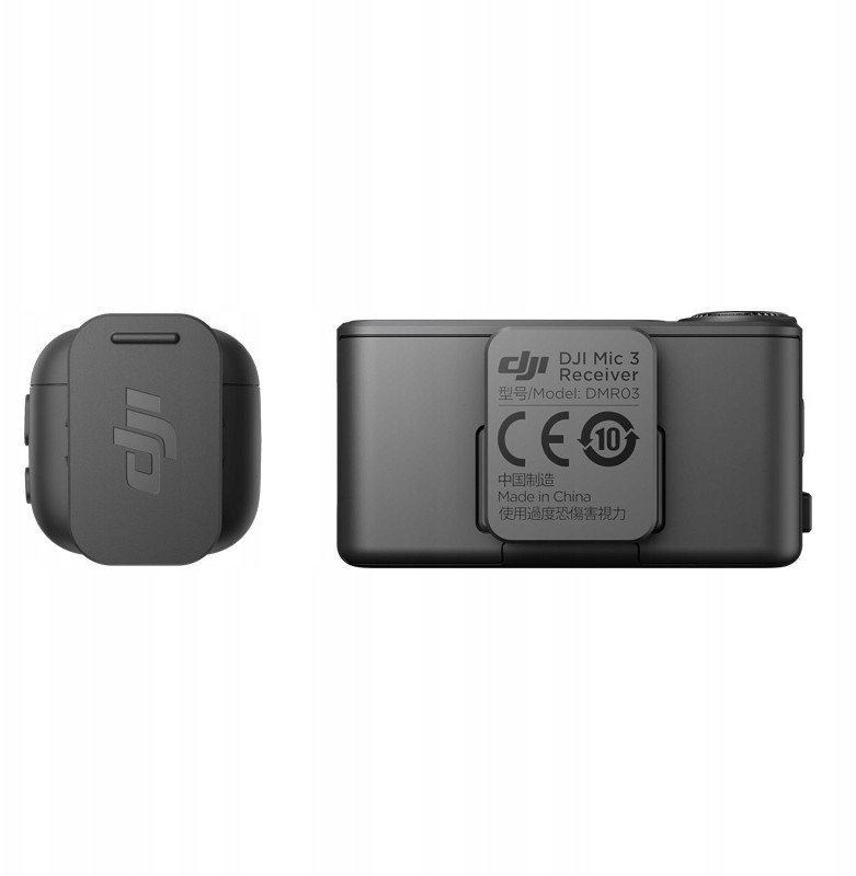 Mikrofon pa tela DJI Mic 3, sistem 1TX 1RX, kuti karikimi