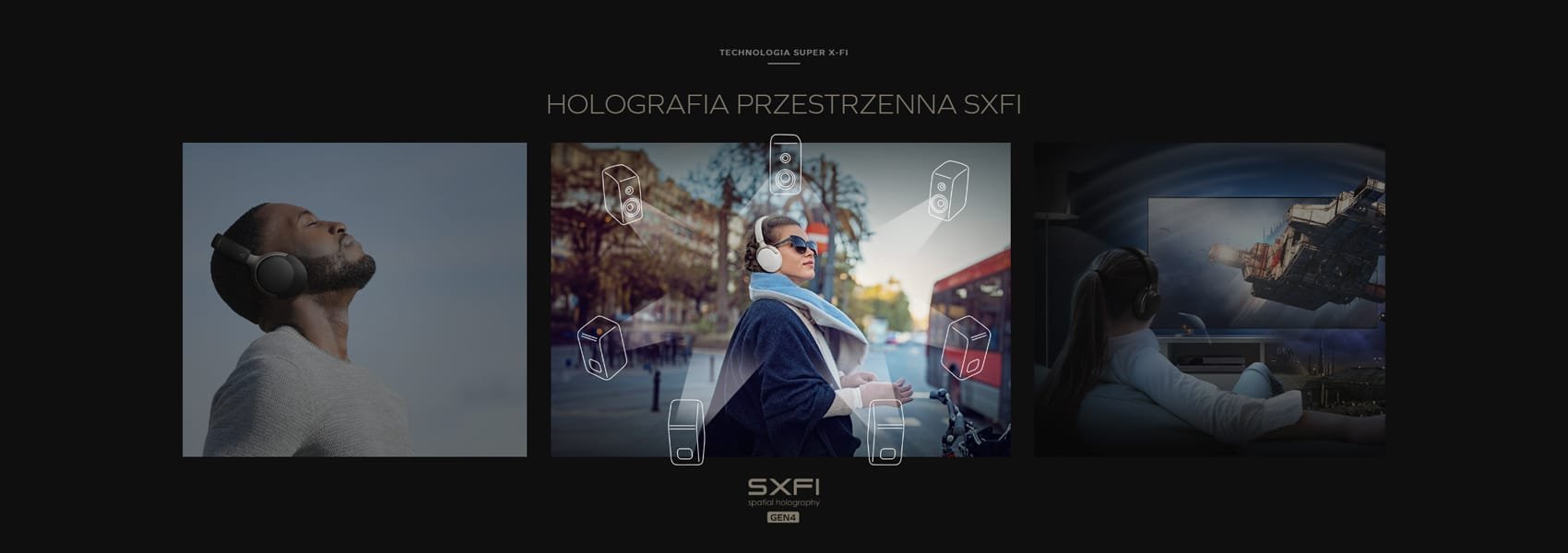 Kufje pa tela Creative Zen Hybrid SXFI, Stereo, me mikrofon, gri