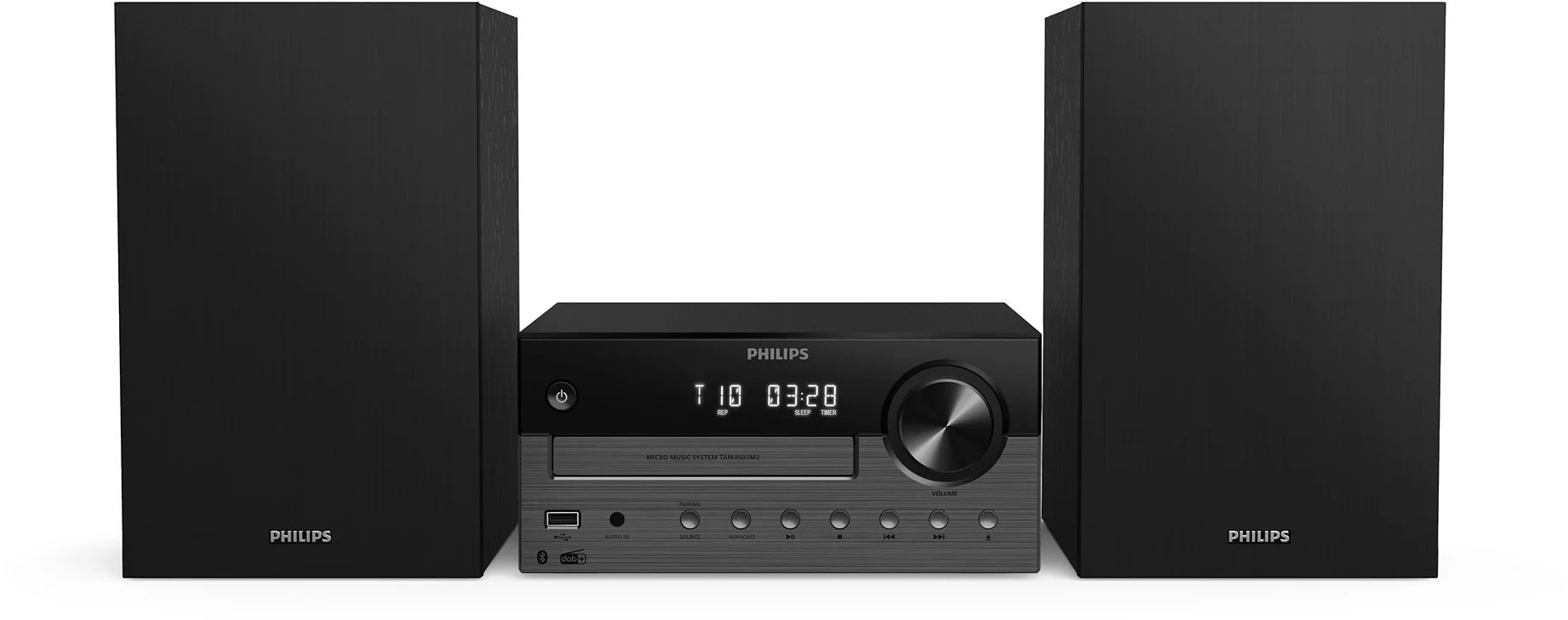 Sistem mikro Hi Fi Philips TAM4505M2/12, 80W, DAB+/FM, blu