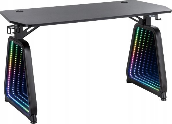 Tavolinë gaming Cortek Spectre Infinity, LED RGB, strukturë e fortë, e zezë