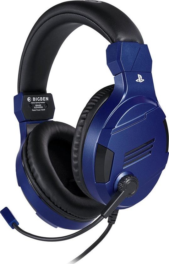 Гејминг слушалки BigBen PS4OFHEADSETV3BLUE, со микрофон, универзални, сини