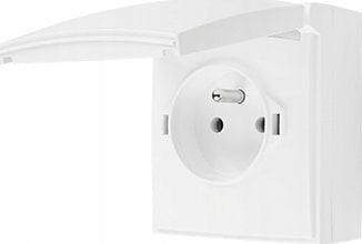 Prizë sipërfaqësore Kontakt-Simon Aquaclick ACGZ1C/11, IP44, me tokëzim, e bardhë