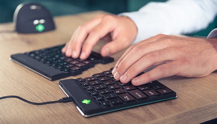 Tastierë R-Go Tools R-Go Split Break, ergonomike, me softuer Break, e zezë