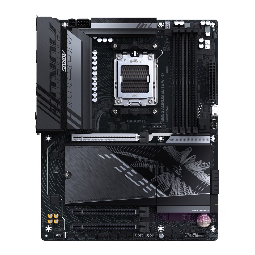 Pllakë bazë GIGABYTE B850 AORUS ELITE WIFI7, AM5, DDR5 8200 MHz, e zezë