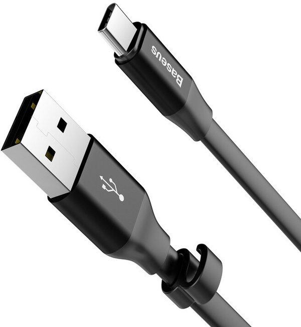 Kabllo për karikim / të dhëna Baseus Nimble Series USB-A - USB-C, 23cm, e zezë