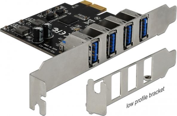 Kartë zgjeruese DeLOCK 90304, PCI Express, 4x USB 3.0, e zezë