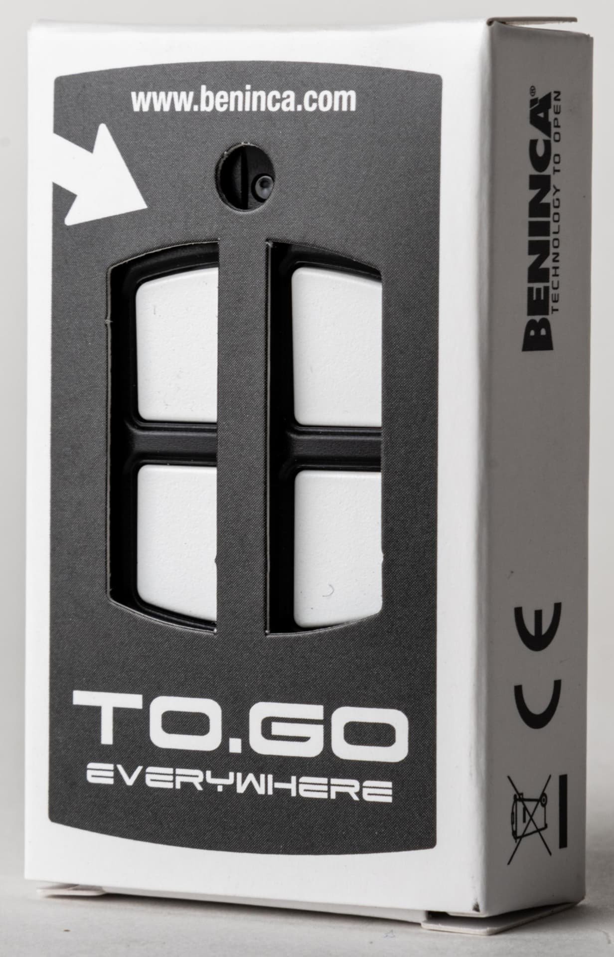 Telekomandë me valë Beninca TO.GO4A, 4 kanale, gri