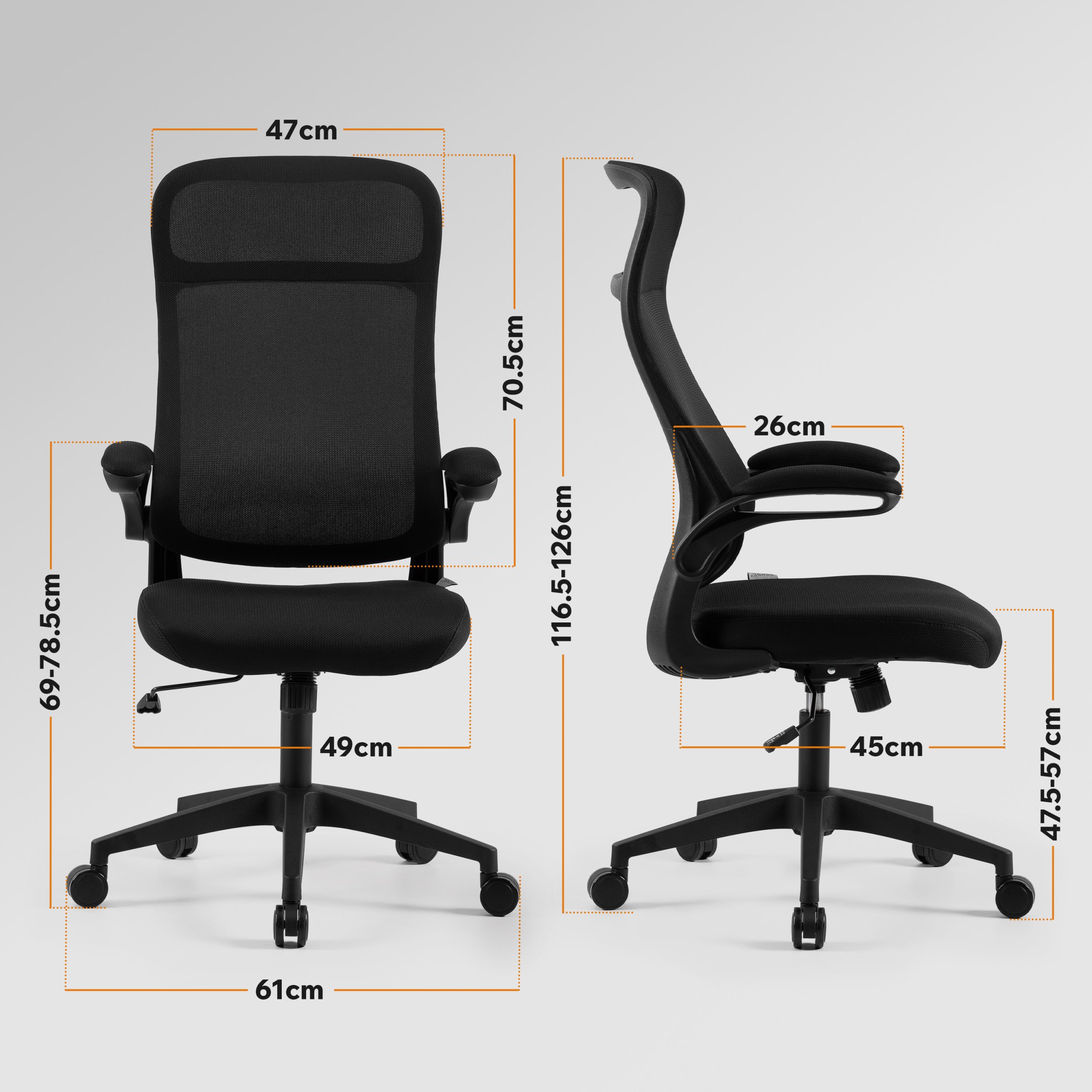 Karrige për zyre SENSE7 Revo, e zezë