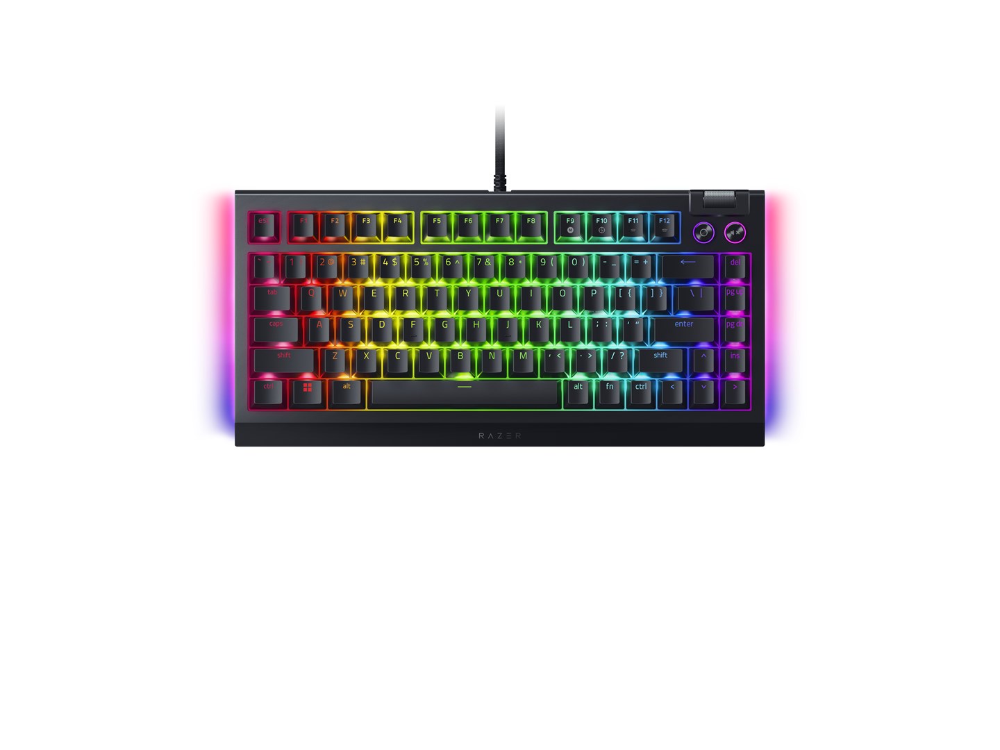 Tastierë Razer BlackWidow V4 75%, Razer Orange, RGB, e zezë