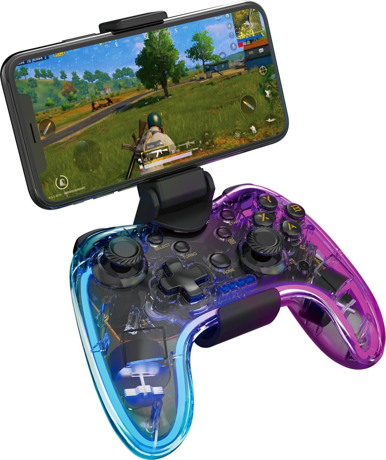 Гејмпад Marvo GHOST 40, безжичен, 17 копчиња, проѕирен